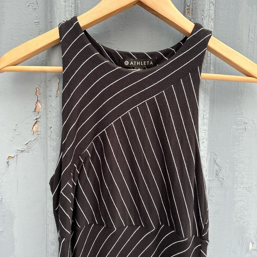 Athleta Santorini High Neck Mix Stripe Dress, Small - Picture 7 of 8